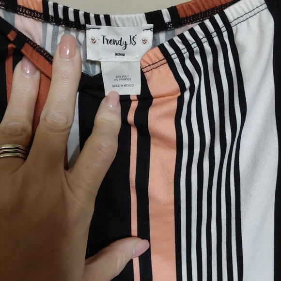 Striped Off Or On Shoulder Mini Dress - Picture 3 of 3